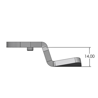 50-114-0 MODULAR SOLUTIONS HANDLE PART CAM LATCH (-14 OFFSET)